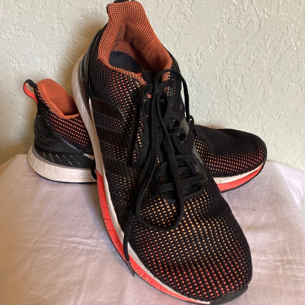 adidas Questar TND Black Orange Cloudfoam Ortholite Size 9.5